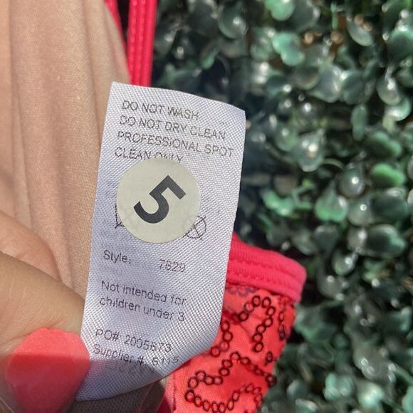 Weismann Girls Sequins Dance Leotard Size LC - Picture 5 of 9